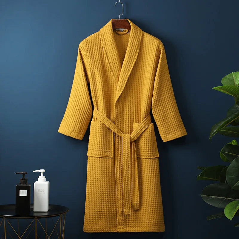 Comfortabele katoenen dames & heren badjas, ademend huispak voor loungewear momenten.