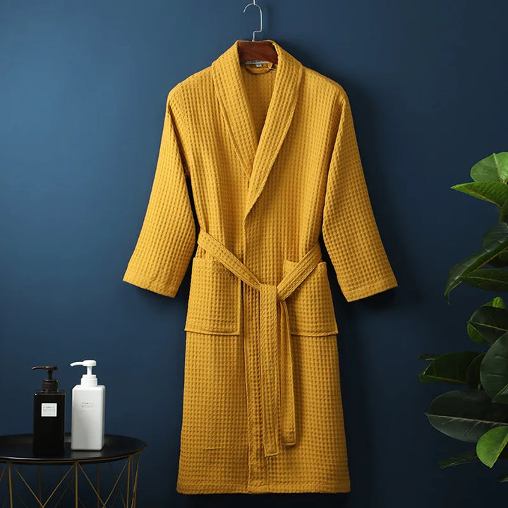 Comfortabele katoenen dames & heren badjas, ademend huispak voor loungewear momenten.