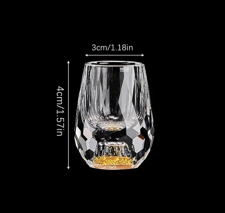 "Luxe kristallen shotglazen set, helder ontwerp, elegant en perfect voor speciale gelegenheden, 60 ml per glas."