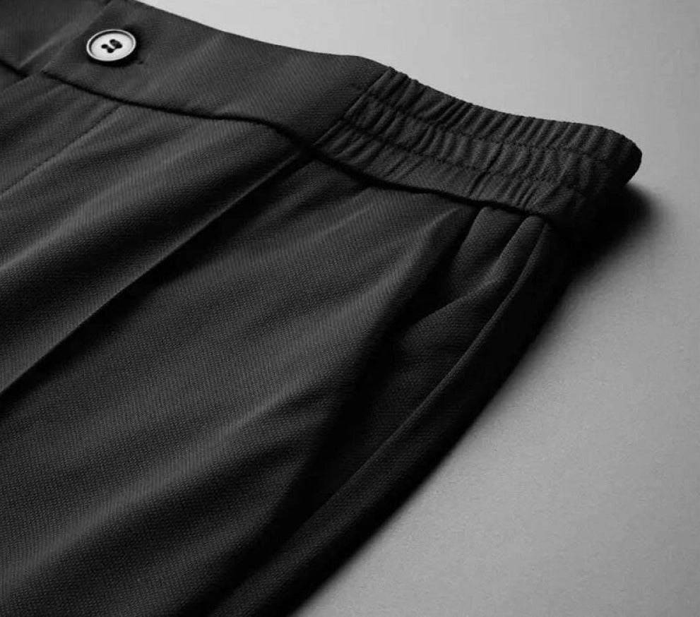 "Luxe tweedelige herenset, katoen-linnen, stijlvolle look, ademend en comfortabel, witte kleur, geschikt voor elke gelegenhei