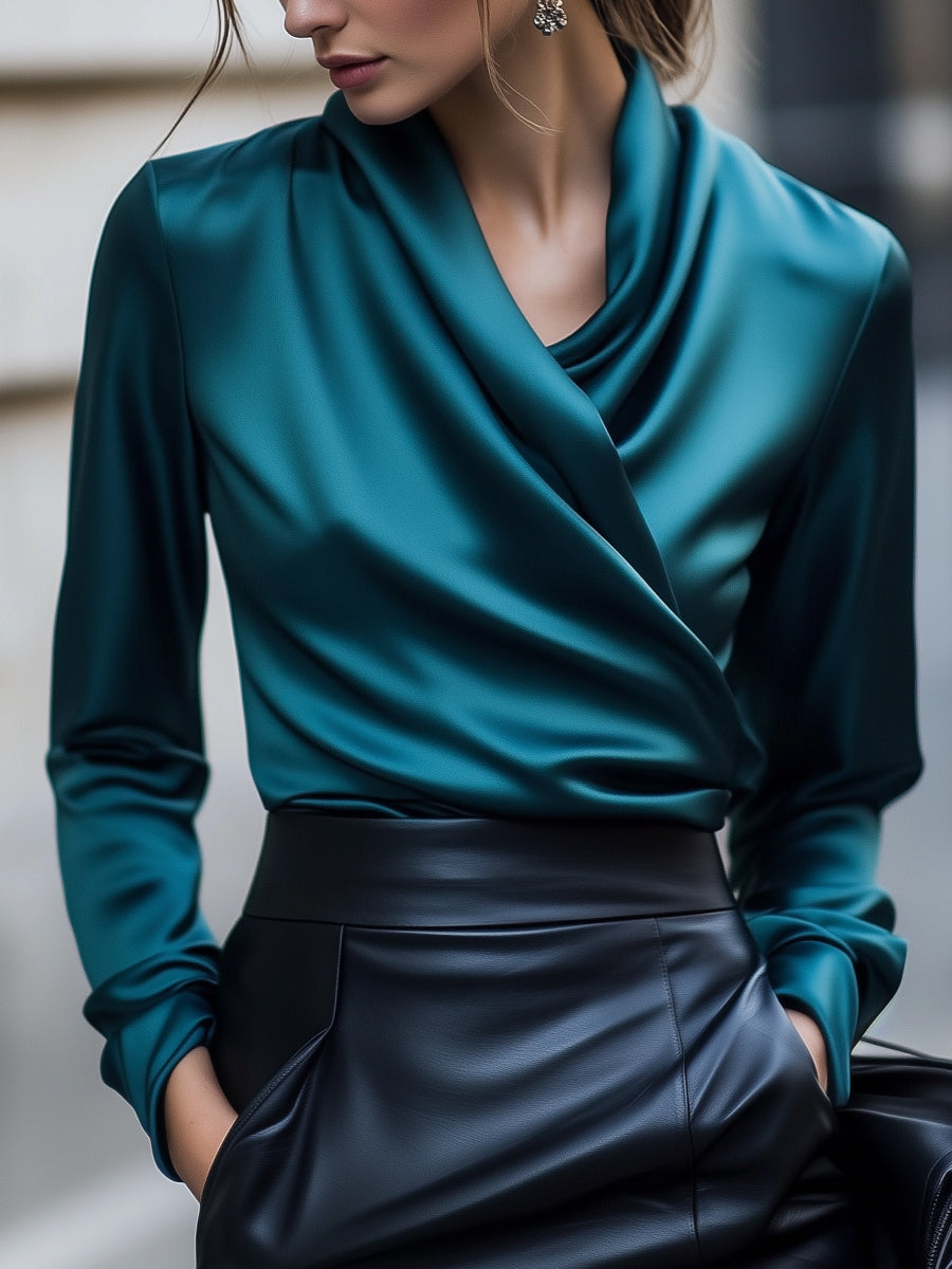 Luxe Bohemien Mini Jurk met kruisdetail, verkrijgbaar in Bruin en Teal.