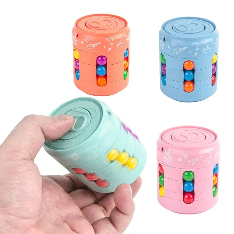 "Magic Fidget Cube - Kleurrijke antistresskubus voor stressverlichting en focus, perfect formaat voor onderweg."