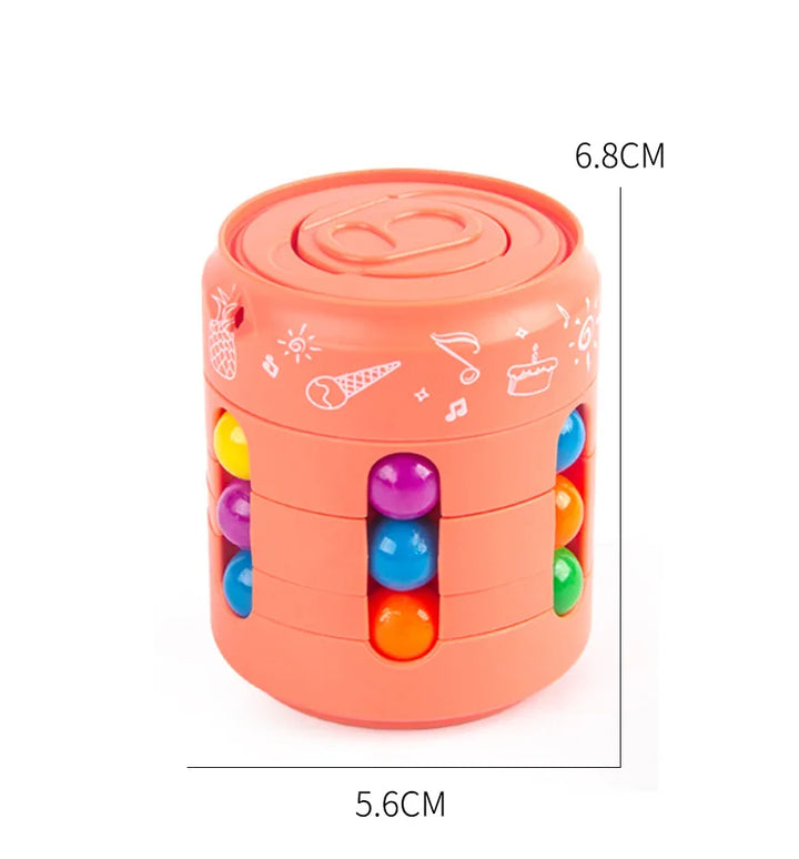 "Magic Fidget Cube - Kleurrijke antistresskubus voor stressverlichting en focus, perfect formaat voor onderweg."