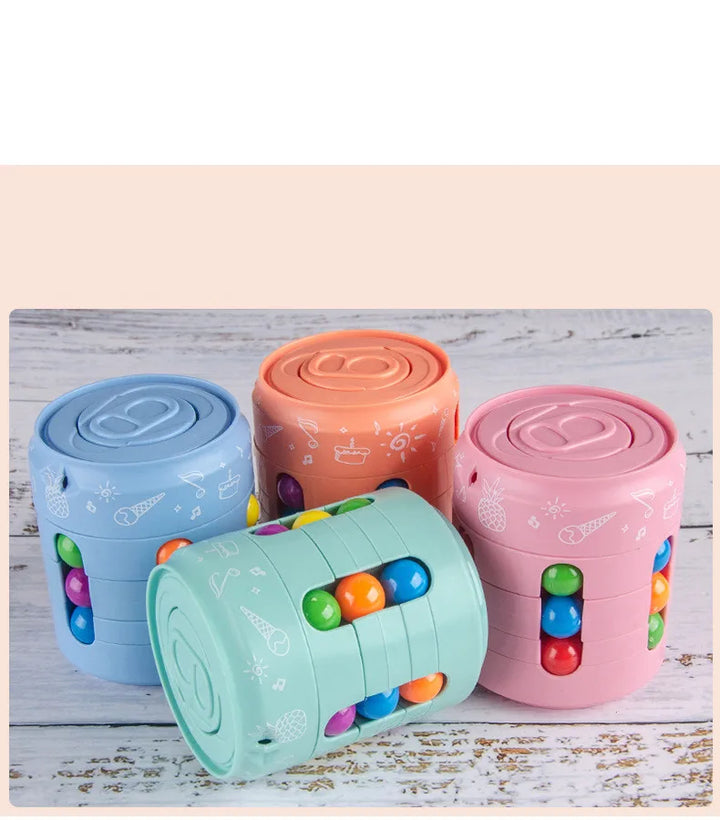 "Magic Fidget Cube - Kleurrijke antistresskubus voor stressverlichting en focus, perfect formaat voor onderweg."