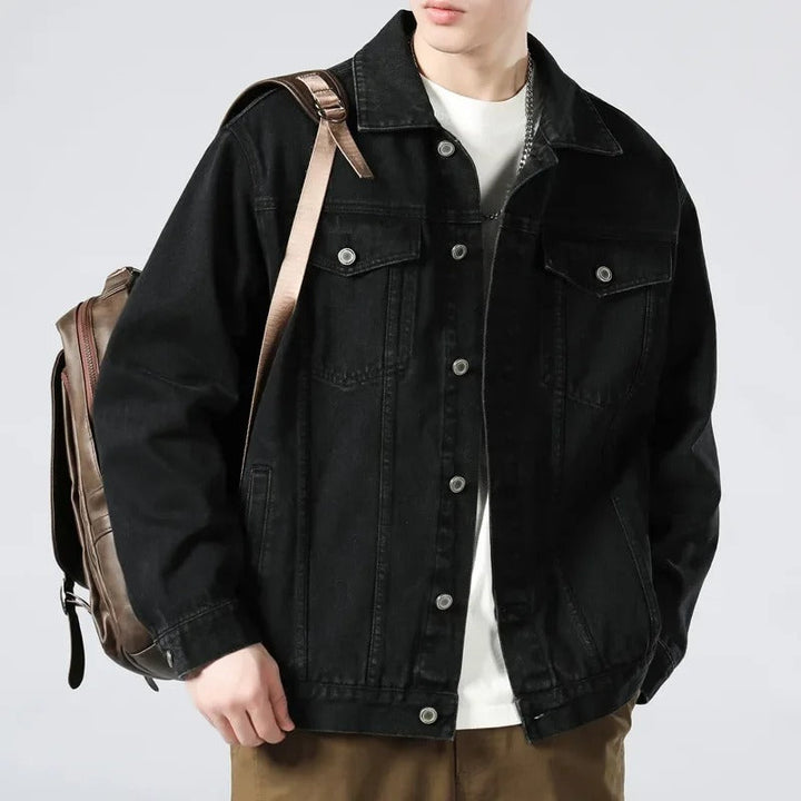 Slim Fit Spijkerjack Heren - Retro Motorstijl | Comfort
