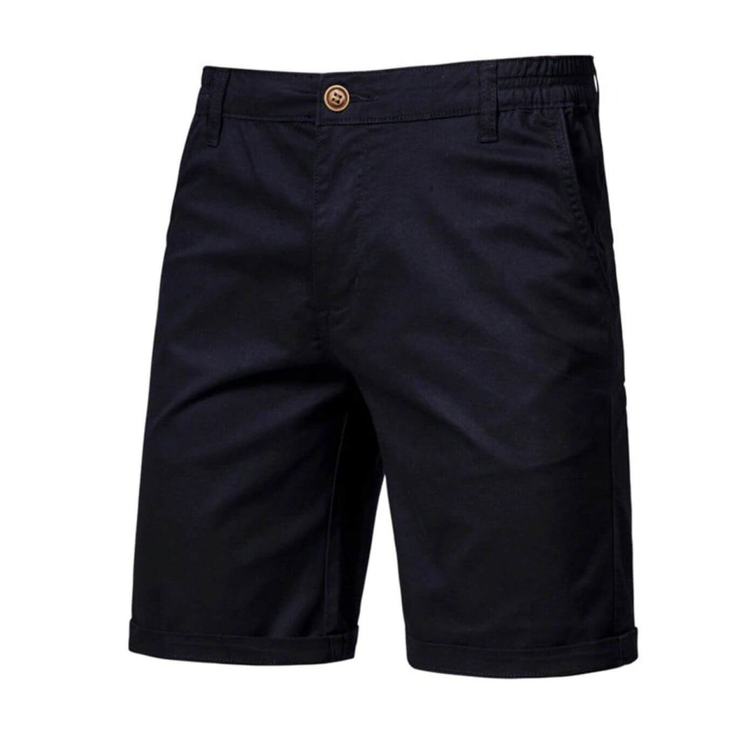 Smart casual heren chino shorts, eenvoudig te combineren voor een comfortabele en modieuze zomeroutfit.