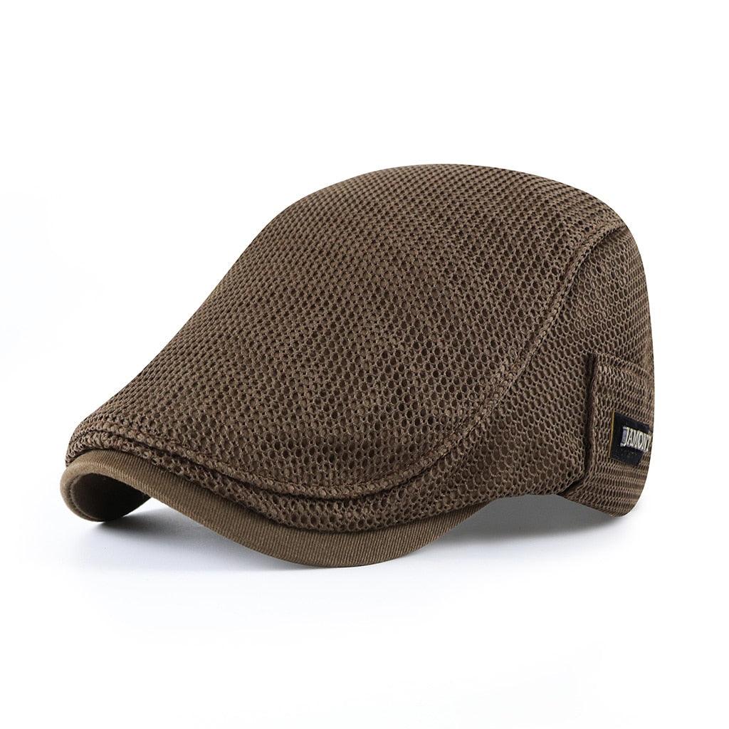Henri casual heren pet in koffiekleur