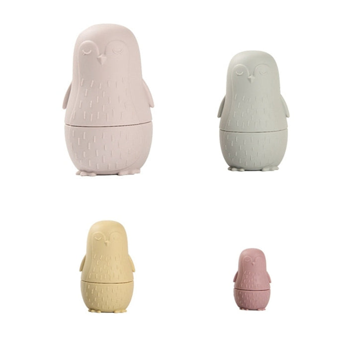 "Moderne Nesting Dolls in pastelkleuren, siliconen speelgoed voor kinderen, stimuleert leren door spelen."