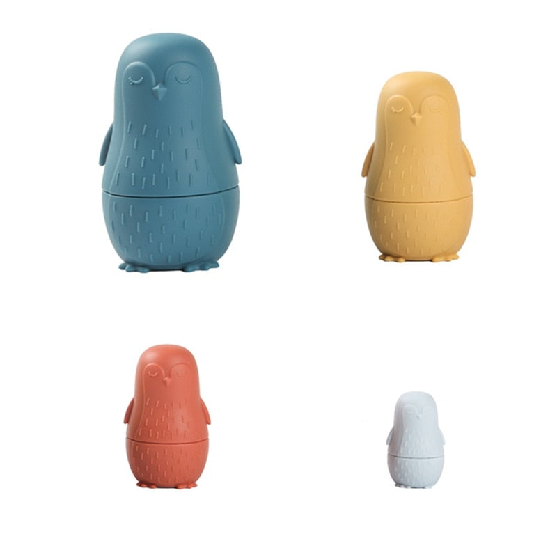 "Moderne Nesting Dolls in pastelkleuren, siliconen speelgoed voor kinderen, stimuleert leren door spelen."