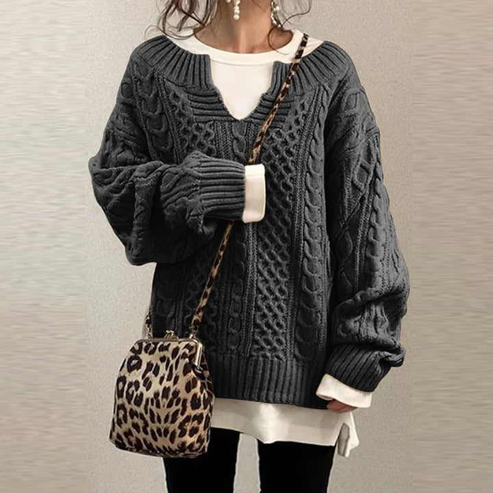 Warme winter trui voor dames, modieus en comfortabel. Ideale casual gebreide damestop voor elke gelegenheid.