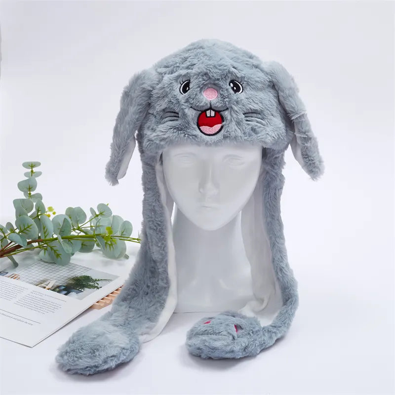 Comfortabele pluche hoed met vrolijke bewegende oren