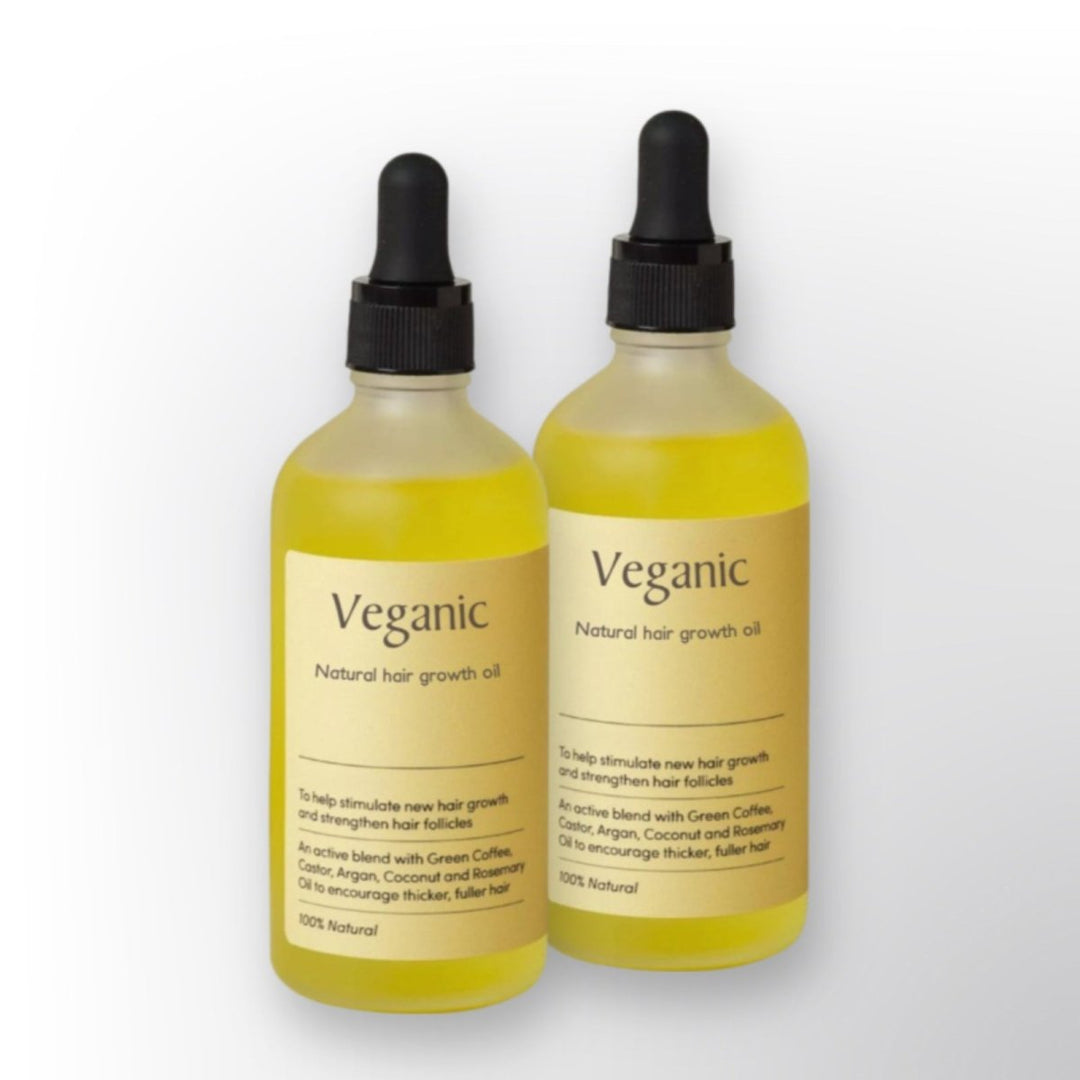 "Natuurlijke haargroei olie fles, serum met Castor, Argan en Kokos, voor dikker en gezonder haar"