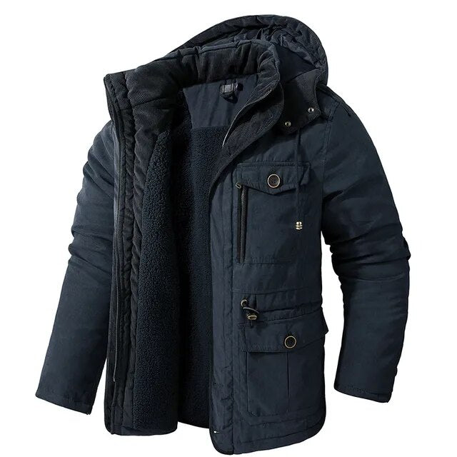 Veelzijdige heren winterjas met warme voering, waterafstotend. Een stijlvolle keuze voor herenmode.