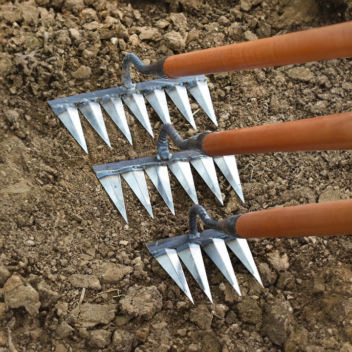 Verpakking en onderdelen van de tuinhark