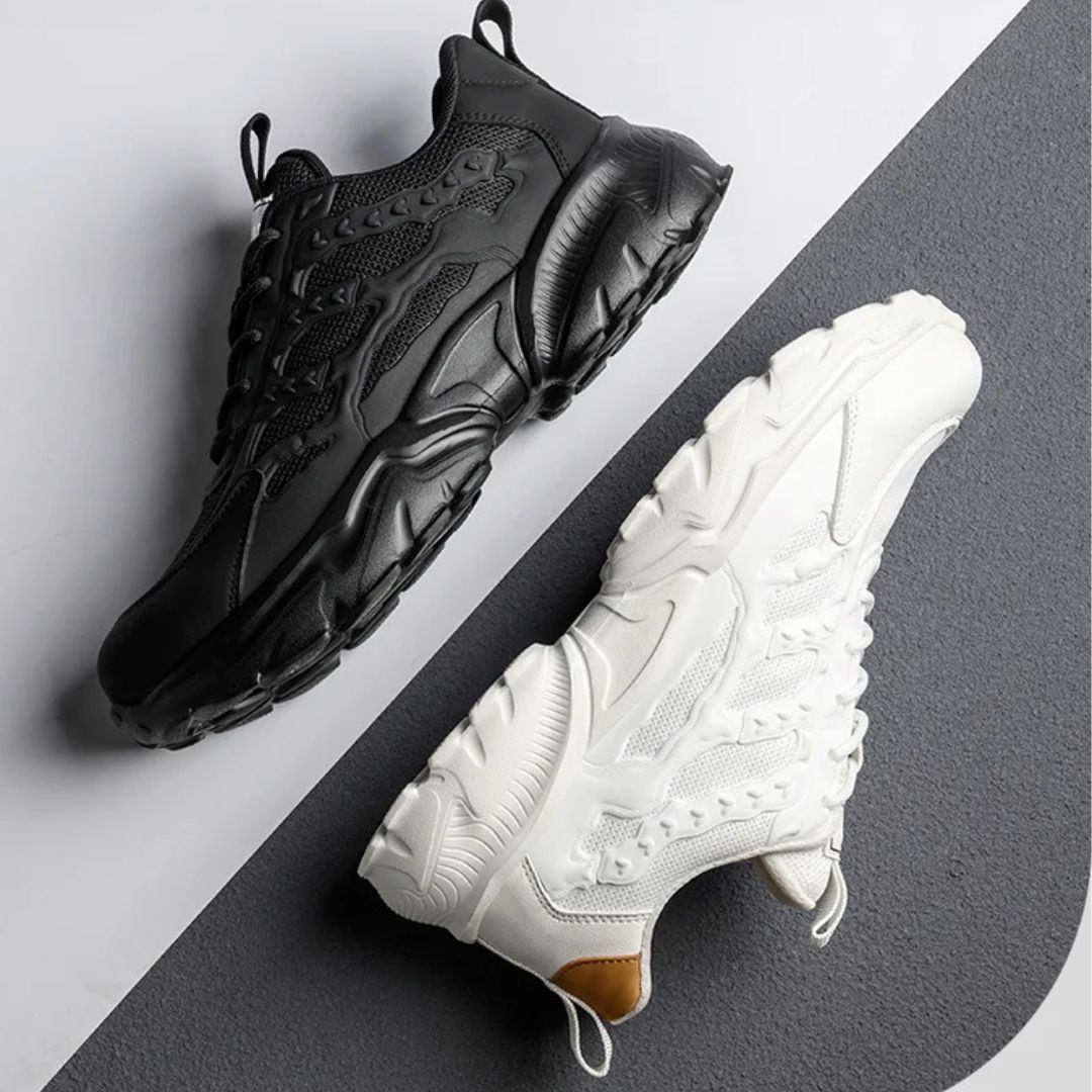 "Onverwoestbare zwarte werksneakers met stalen neus, anti-plet, flexibele zool, ideaal voor bescherming en comfort."
