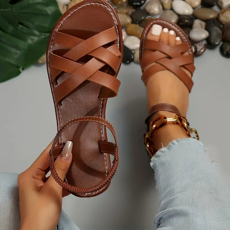 "Orthopedische sandalen voor dames met open teen, comfortabel en stijlvol, met verstelbare bandjes en ergonomisch voetbed."