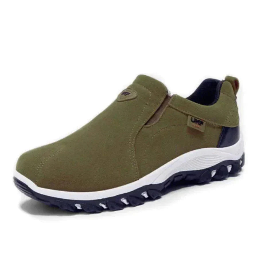 "Orthopedische wandelschoenen heren, slip-on stijl, lichtgewicht, ademend, anti-slip zool, comfort bij elk avontuur."