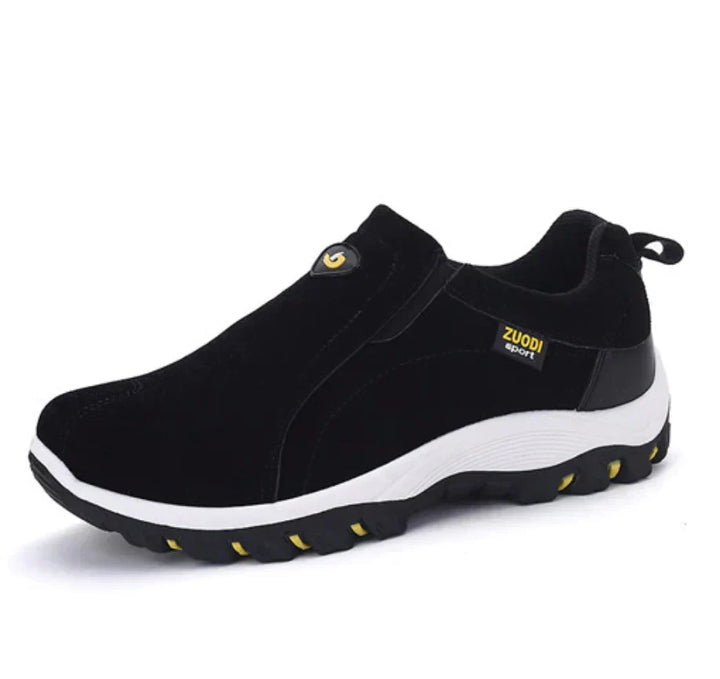 "Orthopedische wandelschoenen heren, slip-on stijl, lichtgewicht, ademend, anti-slip zool, comfort bij elk avontuur."