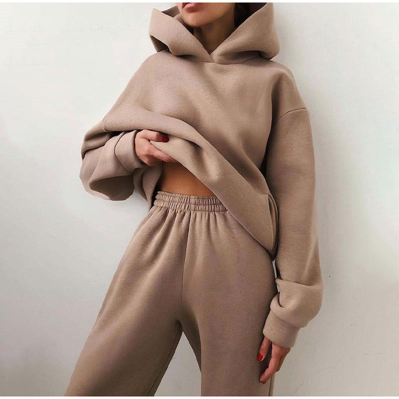 Zachte oversized hoodie van trendy kleding set voor dames