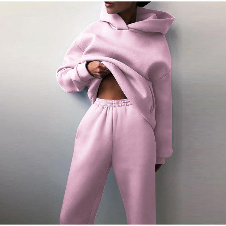 Roze trainingspak voor dames met high waist broek