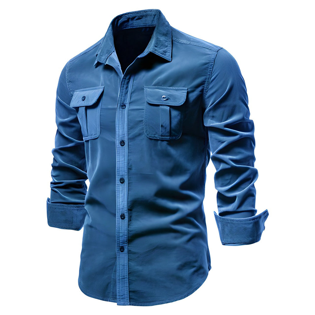 Noah heren overhemd in blauwe kleur