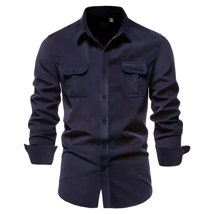 Noah heren overhemd in marineblauwe kleur