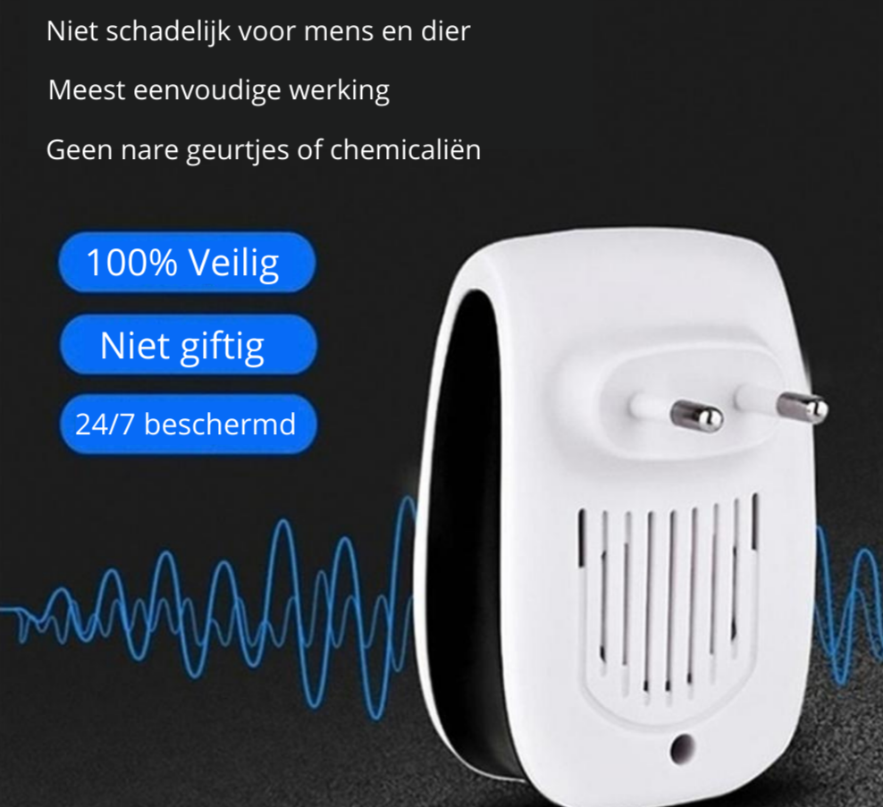 Professionele ultrasone ongediertebestrijder voor ultieme bescherming. Houd je huis gifvrij van insecten en muizen.