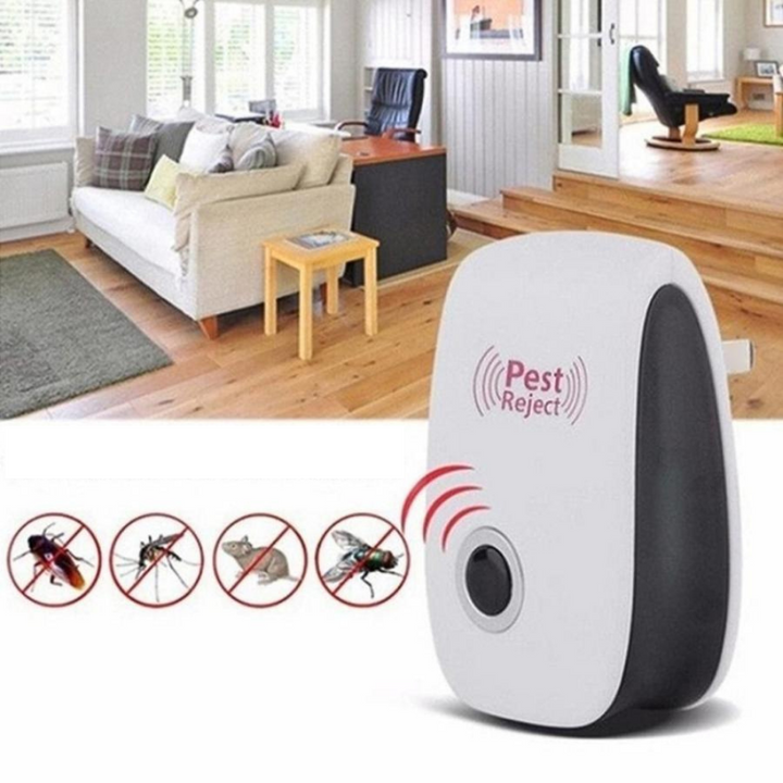 Effectieve ultrasone ongediertebestrijder. Eenvoudig inpluggen voor bescherming tegen muizen, muggen en insecten in huis.