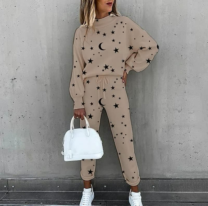 Comfortabel dames loungewear set, trendy design, ideaal voor ontspanning en vrije tijd.