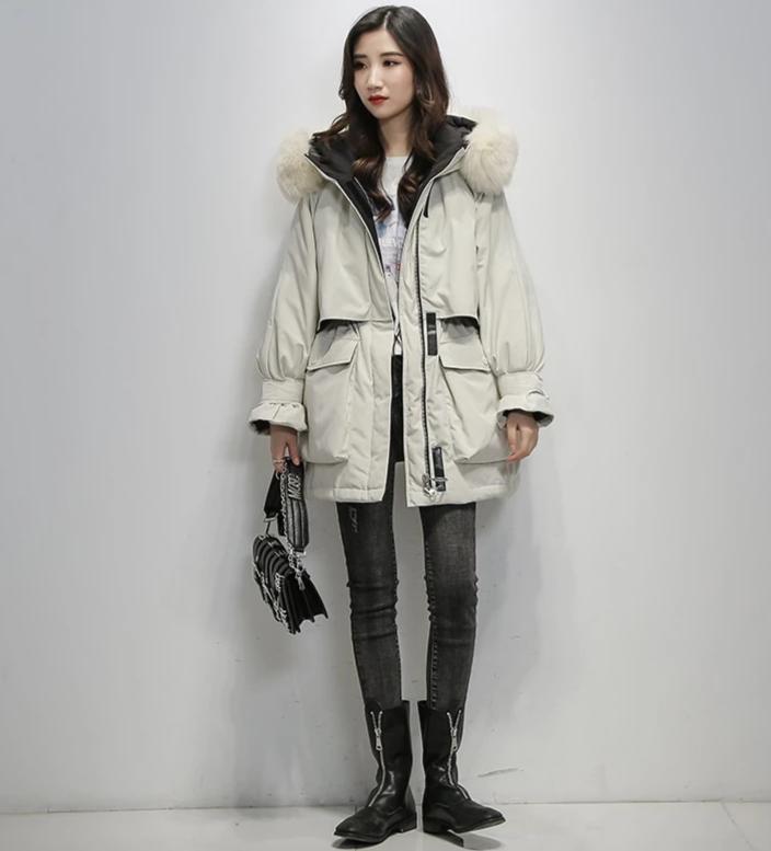 Warme dames luxe jas, ideaal als winterjas of trendy buitenkleding.