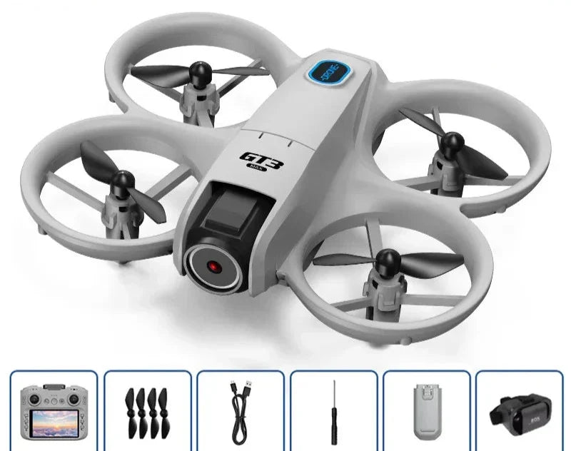 Professionele 8K UHD opvouwbare drone met extra propellers en accessoires, klaar voor elke missie.