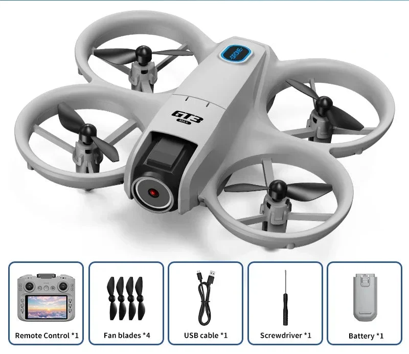 FPV weergave van de 8K UHD video drone, die de live-beelden toont voor een meeslepende vliegervaring.