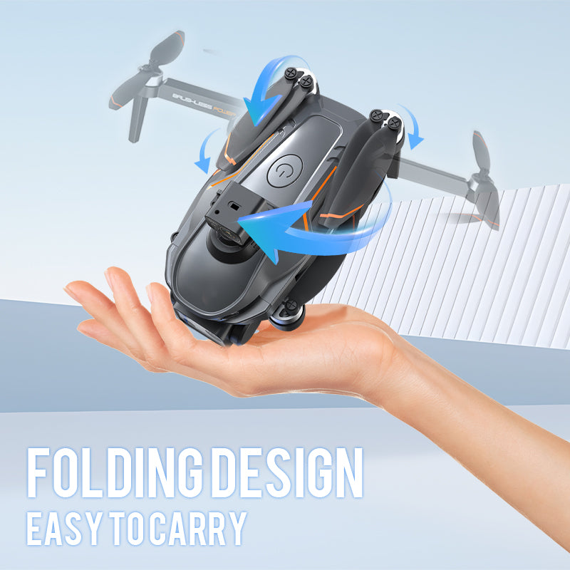 "Professionele drone met dual HD-camera's, opvouwbaar ontwerp, 5G GPS, obstakelvermijding en krachtige motoren."