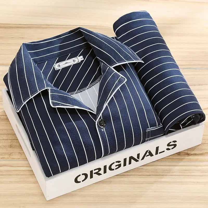 "Pyjama set heren met overhemd, knoopsluiting, elegante stijl, ademende stof, comfort, verschillende kleurenopties"