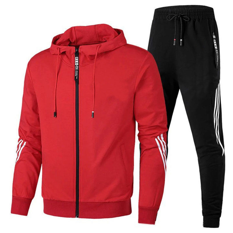 Modern heren sportpak, zacht en ademend materiaal, geschikt voor elke actieve man. Perfecte pasvorm.