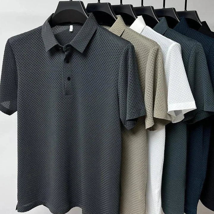 Tijdloos heren polo shirt Quentin met knoopsluiting; comfortabel, stijlvol en ideaal voor de lente.