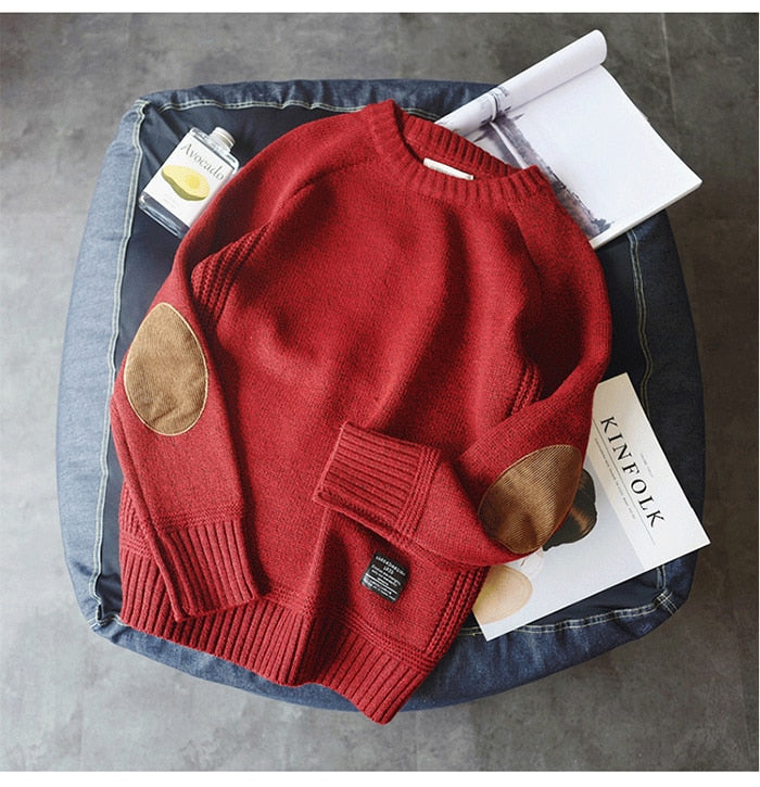 Stijlvolle heren sweater met ronde hals, perfect voor winterse casual outfits en comfortabele herenmode.