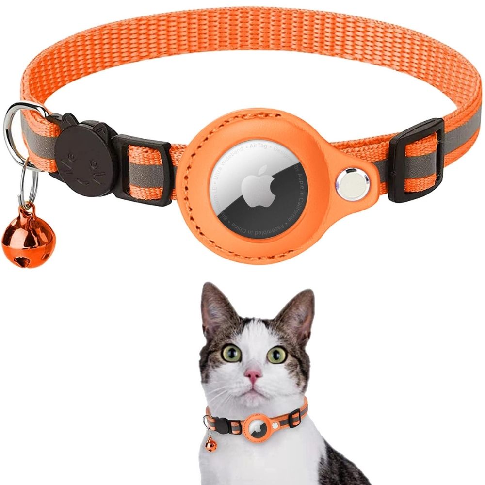 Detailopname van de verstelbare gesp en veilige sluiting van de kattenhalsband.
