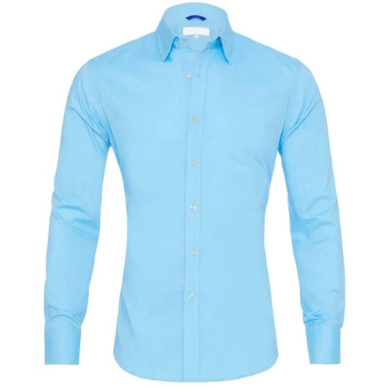 Comfortabel heren overhemd, kreukvrij en ademend, met verborgen ritsdetail.