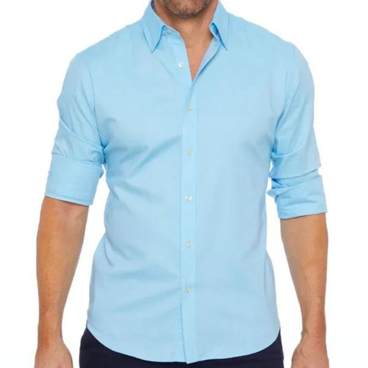 Luxe heren overhemd, kreukvrij met subtiele ritssluiting, voor een strakke look.