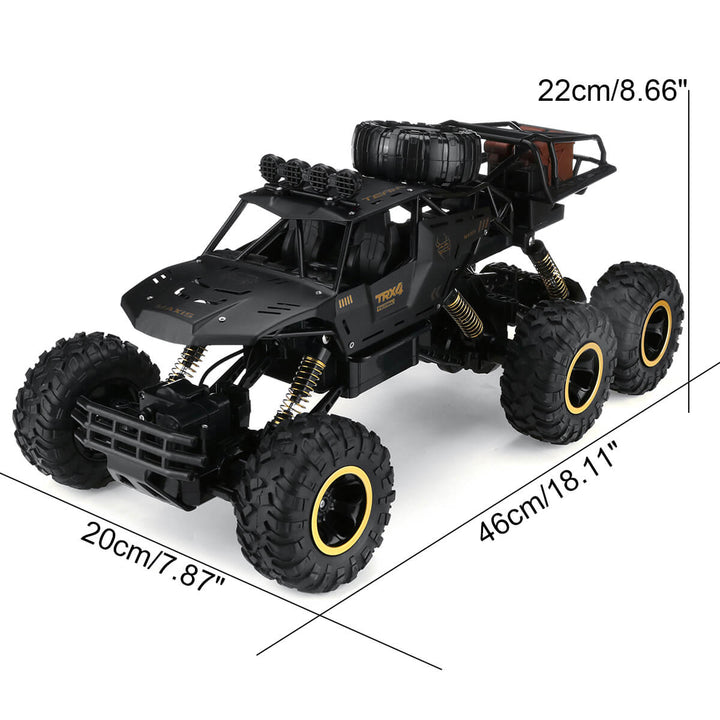 "Robuuste 6-wiel RC monster truck, off-road, 1/12 schaal, met antislipbanden en realistische details voor ultiem avontuur."