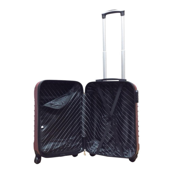 Lichtgewicht rode hardshell kofferset Siena, 2 delen, voor moeiteloos reizen met al je bagage.