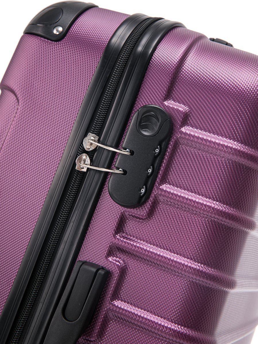 Deze roze 2-delige reiskoffer set is perfect voor stijlvolle vakanties en weekendtrips; stevige reisbagage.