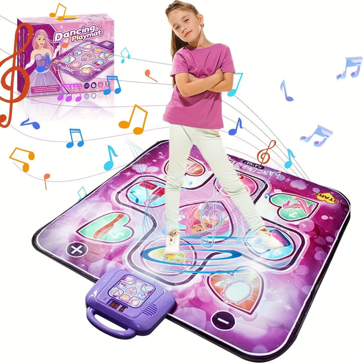 Roze dansmat voor meisjes; interactief speelgoed voor ritmisch dansplezier en beweging, zonder schermtijd.