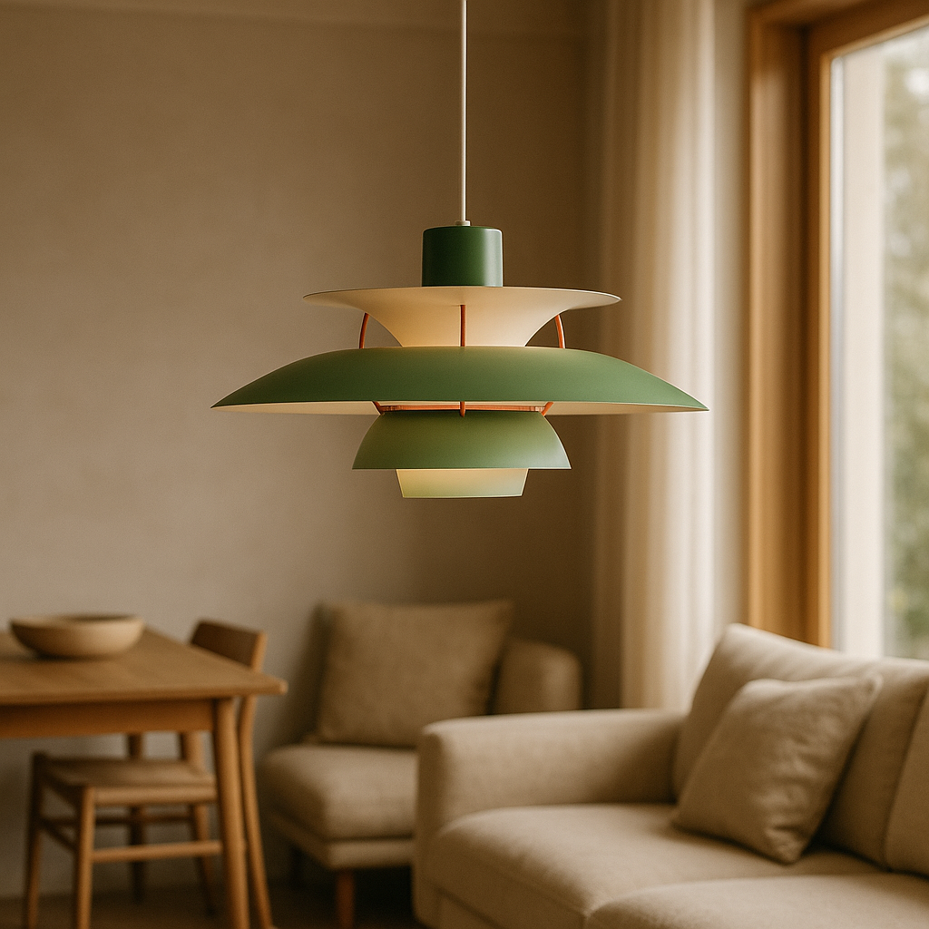 Moderne Scandinavische plafondlamp met dimbare functie, verkrijgbaar in blauw, diep oranje of zwart