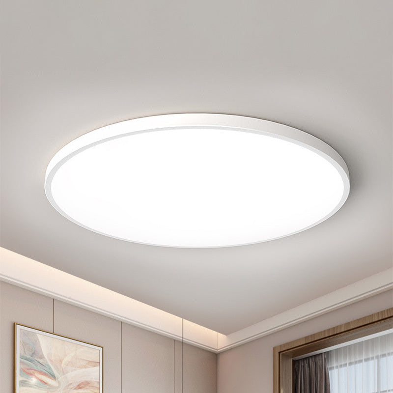 Slanke platte LED plafondlamp met modern design, energiezuinig wit of zwart, geschikt voor elke ruimte.