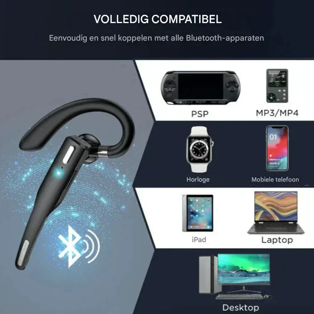 Stijlvolle presentatie van de oplaadcase met digitale batterij-indicatie