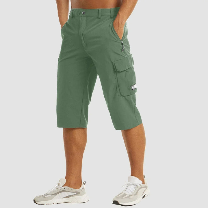 "Sneldrogende heren cargo shorts met meerdere zakken, ideaal voor outdoor activiteiten en stadsgebruik, modieus en praktisch.