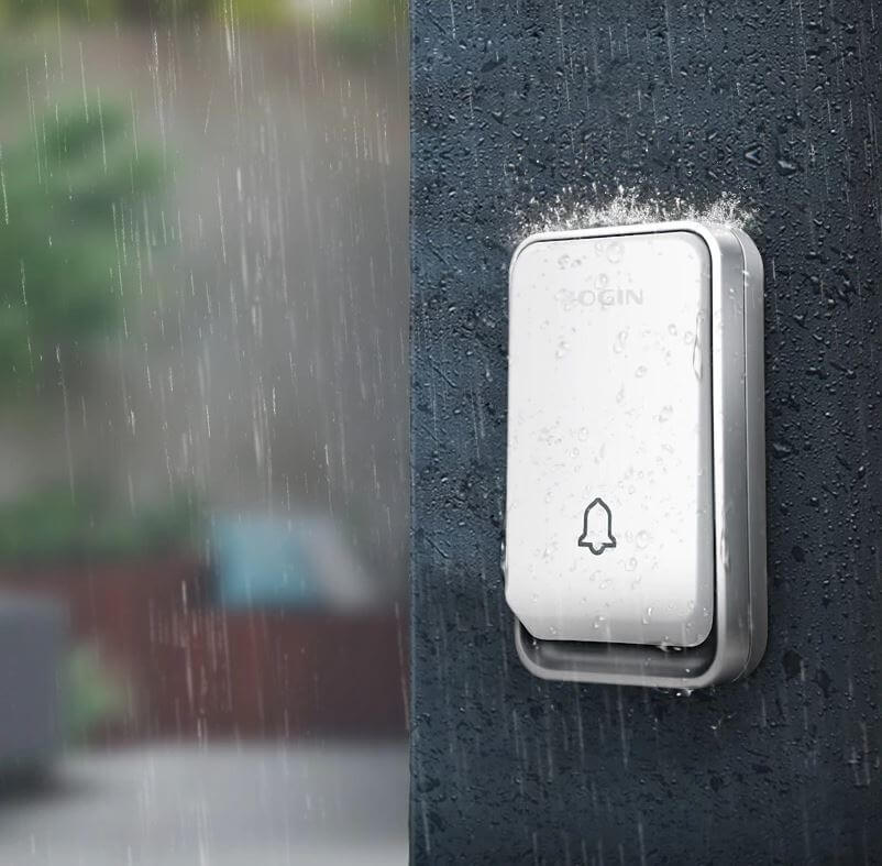 Moderne, draadloze deurbel zonder batterij. Stijlvol en energiezuinig, een slimme toevoeging aan uw huisbeveiliging.