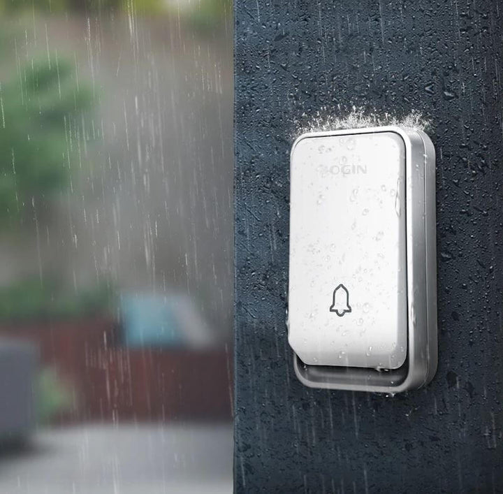 Moderne, draadloze deurbel zonder batterij. Stijlvol en energiezuinig, een slimme toevoeging aan uw huisbeveiliging.